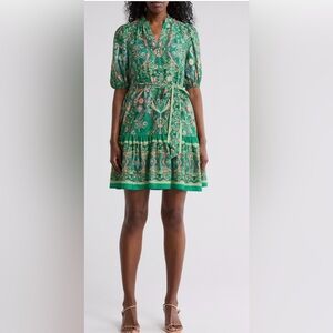 Vince Camuto Floral Green Dress